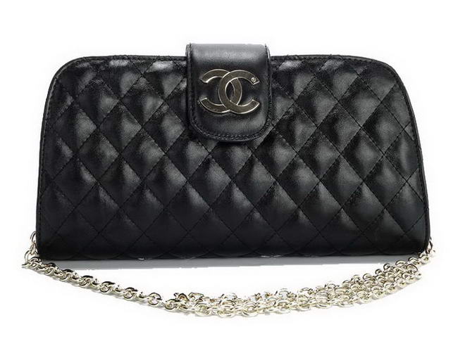 Fake Chanel Lambskin Leather Cluth Bag A30124 Black On Sale